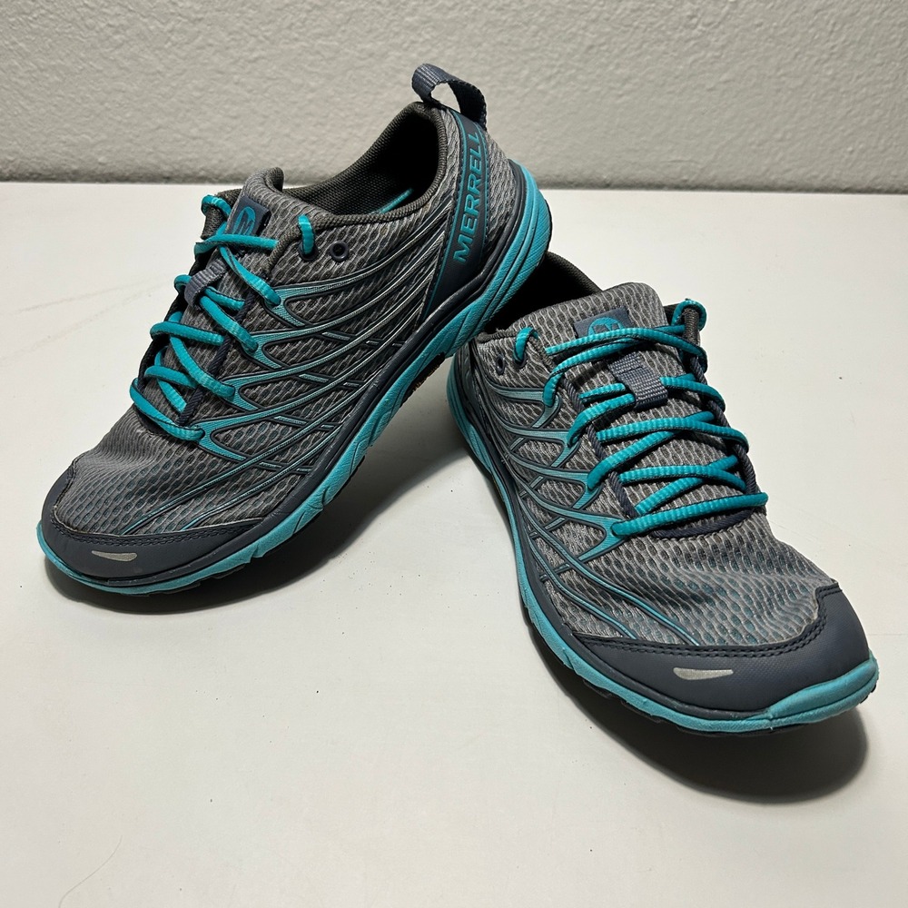 Merrell Bare Access Arc 4 Womens 6.5 Sleet Scuba Blue Running Shoes J06292